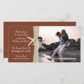 Beach Wedding Save the Date Foto (Vorne/Hinten)