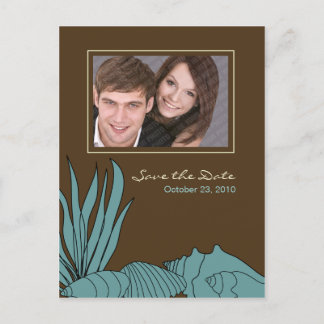 Beach Wedding Save the Date Foto Postcard Ankündigungspostkarte