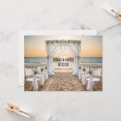 Beach Wedding Save the Date Karte (Vorderseite/Rückseite Beispiel)