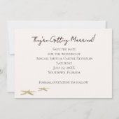 Beach Wedding Save the Date Karte (Rückseite)