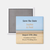 Beach Wedding Save the Date Kühlschrankmagnet (Vorderseite/Rückseite)