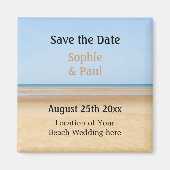 Beach Wedding Save the Date Kühlschrankmagnet (Vorne)