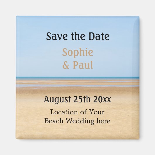 Beach Wedding Save the Date Kühlschrankmagnet (Vorne)