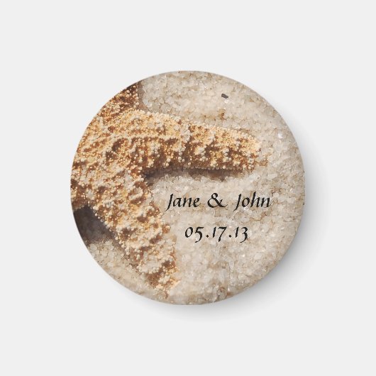 Beach Wedding Save the Date Magnet - Starfish Sm (Vorne)