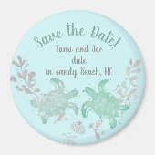 Beach Wedding Save the Date Magnete Magnet (Vorne)