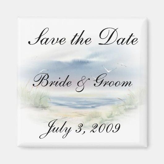 Beach Wedding Save the Date Magnete Magnet (Vorne)
