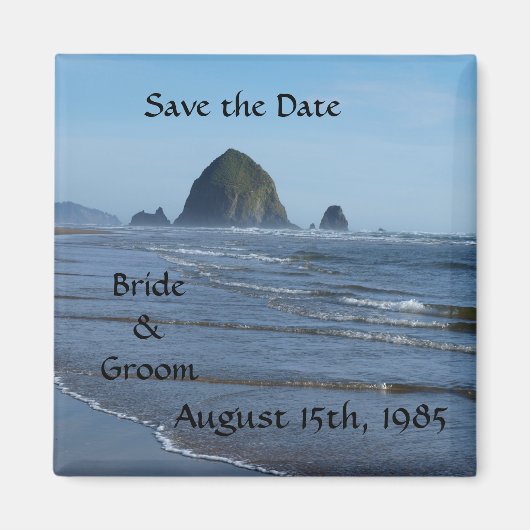 Beach Wedding Save the Date Magnete Magnet (Vorne)