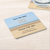 Beach Wedding Save the Date Paper Untersetzer (angewinkelt)
