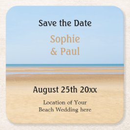 Beach Wedding Save the Date Paper Untersetzer