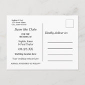 Beach Wedding Save the Date Postcard Ankündigungspostkarte (Rückseite)