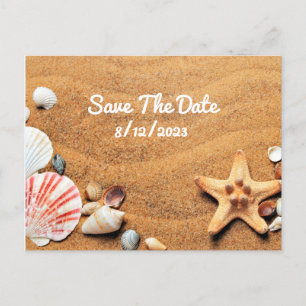 Beach Wedding Save the Date Postcard Postkarte