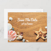 Beach Wedding Save the Date Postcard Postkarte (Vorne/Hinten)