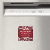 Beach Wedding Save the Date Starfish Red Magnet (In Situ (Geschirrspüler))