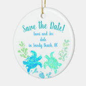 Beach Wedding Save the Date und Gastgeschenk Keramik Ornament (Links)