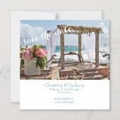 Beach Wedding Save the Date Wedding Magneteinladung (Vorderseite)