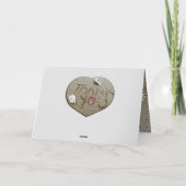 Beach Wedding Seashell Foto Collage Dankeskarte (Rückseite)