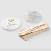 Beach Wedding Seashell Foto Program Fan Fächer (Non-assembled)