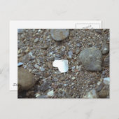 Beach Wedding Seashell Heart Postkarte (Vorne/Hinten)