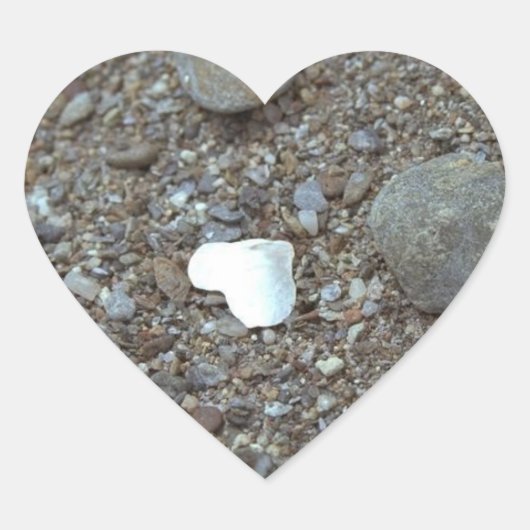 Beach Wedding Seashell Heart Wedding Hearts Herz-Aufkleber (Vorderseite)
