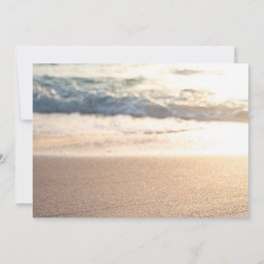 Beach Wedding, Seashell String Light Save the Date (Rückseite)