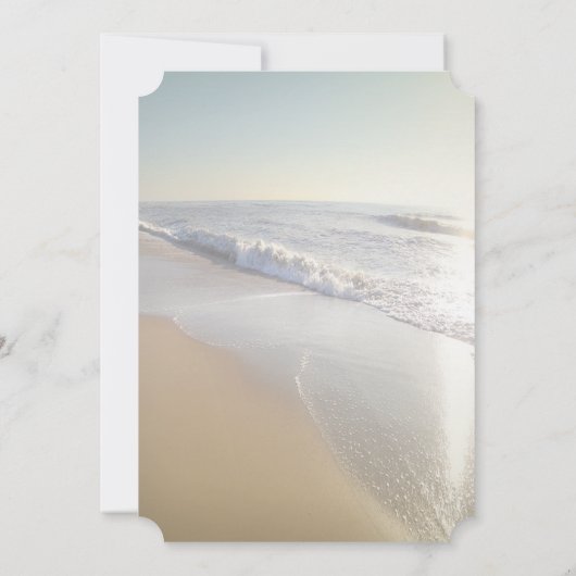 Beach Wedding Seashell String Lights Brautparty Einladung (Rückseite)