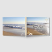 Beach Wedding Seashell String Lights Gästebuch (Voll)