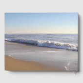 Beach Wedding Seashell String Lights Gästebuch (Rückseite)