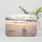 Beach Wedding, Seashell UAWG Einladung (Stehend Vorderseite)
