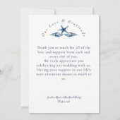 Beach Wedding Seashell und Rose Foto Vielen Dank Dankeskarte (Rückseite)