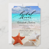 Beach Wedding Seashells Brautparty Einladung (Vorderseite)