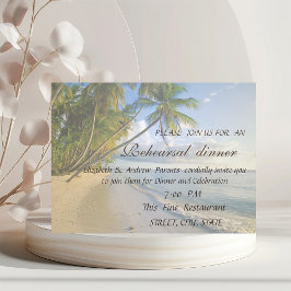 Beach Wedding Seashells Probe Dinner Einladung