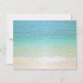 Beach Wedding Seashells Probe Dinner Einladung (Rückseite)