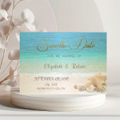 Beach Wedding Seashells Save the Date