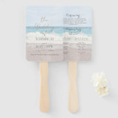 Beach Wedding Seaside/Oceanside Wedding Program Fächer (Vorne und Hinten)
