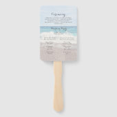 Beach Wedding Seaside/Oceanside Wedding Program Fächer (Rückseite)
