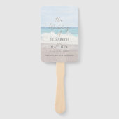 Beach Wedding Seaside/Oceanside Wedding Program Fächer (Vorderseite)