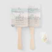 Beach Wedding Seaside/Oceanside Wedding Program Fächer (Vorne und Hinten)