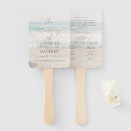 Beach Wedding Seaside/Oceanside Wedding Program Fächer