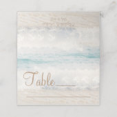 Beach Wedding Seaside Wedding Place Card Platzkarte (Außenseite Aufgefaltet)