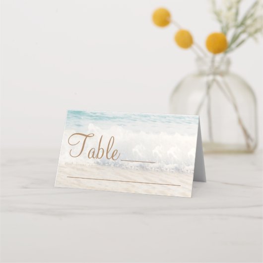 Beach Wedding Seaside Wedding Place Card Platzkarte (Vorderseite)