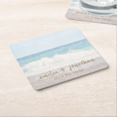 Beach Wedding | Seaside Wedding Rechteckiger Pappuntersetzer (angewinkelt)