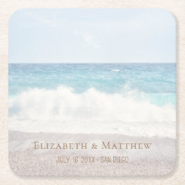 Beach Wedding | Seaside Wedding Rechteckiger Pappuntersetzer