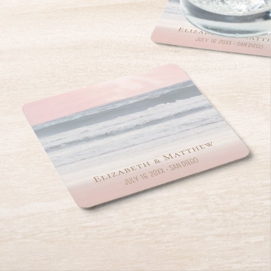 Beach Wedding | Seaside Wedding Rechteckiger Pappuntersetzer (angewinkelt)