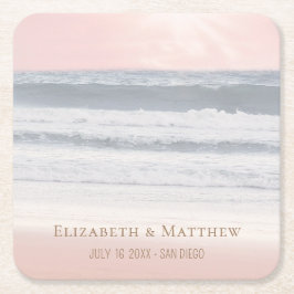 Beach Wedding | Seaside Wedding Rechteckiger Pappuntersetzer