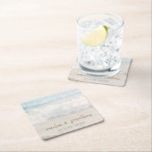 Beach Wedding | Seaside Wedding Rechteckiger Pappuntersetzer (Vor Ort)