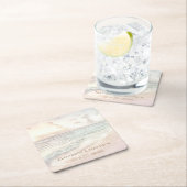 Beach Wedding | Seaside Wedding Rechteckiger Pappuntersetzer (Vor Ort)