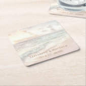 Beach Wedding | Seaside Wedding Rechteckiger Pappuntersetzer (angewinkelt)