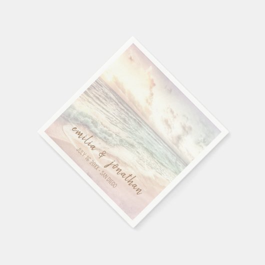 Beach Wedding | Seaside Wedding Serviette (Ecke)