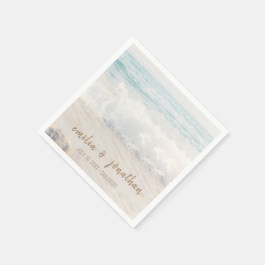 Beach Wedding | Seaside Wedding Serviette (Ecke)
