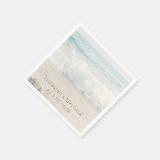 Beach Wedding | Seaside Wedding Serviette (Ecke)